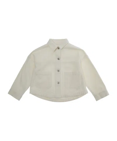 Il Gufo Kids' Long Sleeve Jacket In White