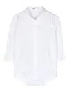 Il Gufo Cotton Voile Bodysuit In White