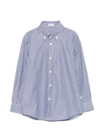 Il Gufo Kids' Long Sleeve Shirt In Blue
