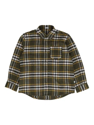 Il Gufo Kids' Long Sleeve Shirt In Green