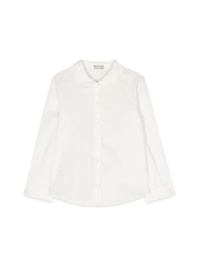 Il Gufo Kids' Long Sleeve Shirt In White