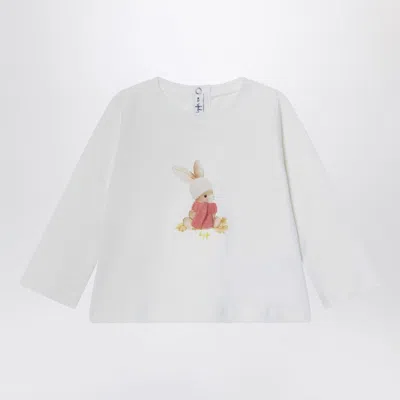 Il Gufo Long-sleeve T-shirt With Bunny In White