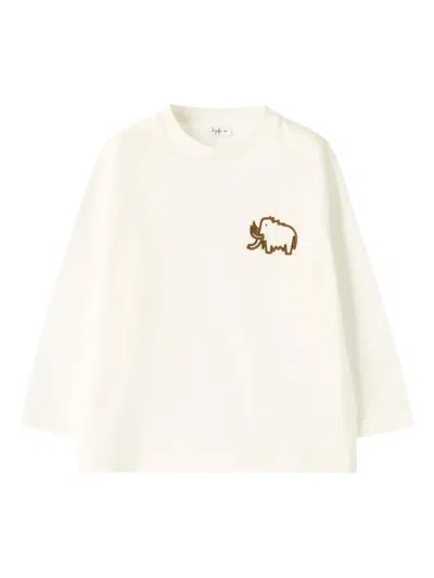 Il Gufo Kids' Long-sleeve Top In White