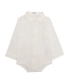 Il Gufo Long-sleeved Buttoned Bodysuit In White