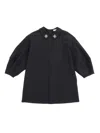 Il Gufo Shirt Collar Dress In Black