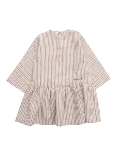 Il Gufo Kids' Long Sleeved Dress In Multicolor