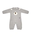 Il Gufo Virgin Wool Long Romper Suit Kids In Gray