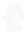 Il Gufo Long-sleeved Shirt And Shorts Set In White