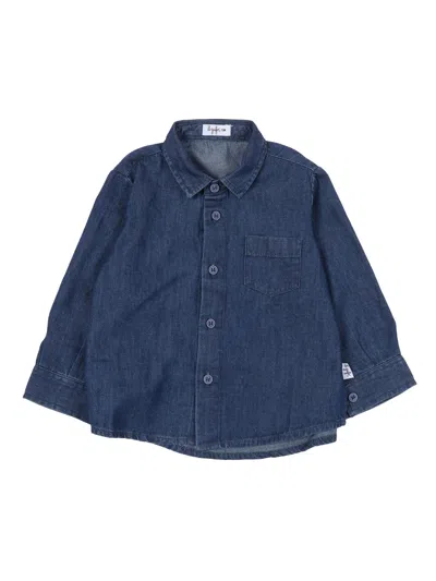 Il Gufo Babies' Long Sleeved Shirt In Blue