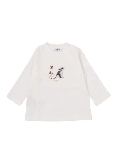 Il Gufo Babies' Long Sleeved T-shirt In White