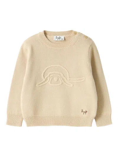 Il Gufo Babies' Long-sleeves Sweatshirt In Neutral