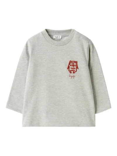 Il Gufo Babies' Long-sleeves T-shirt In Gray