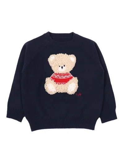 Il Gufo Kids'  Maglia Tricot In Blue