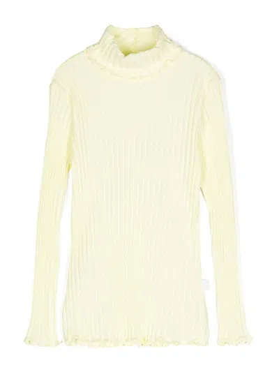 Il Gufo Kids' Gerippter Rollkragenpullover In Yellow