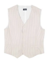 Il Gufo Man Tailored Vest Beige Size 18 Cotton In Beige