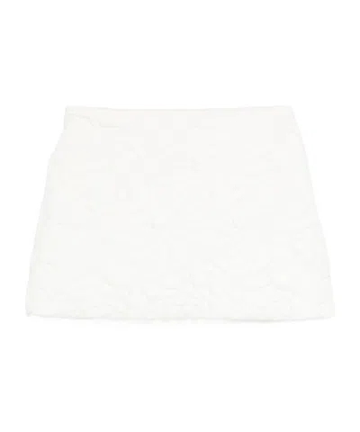 Il Gufo Matelassé Mini Skirt In White