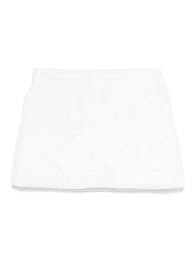 Il Gufo Kids' Matelassé Mini Skirt In White