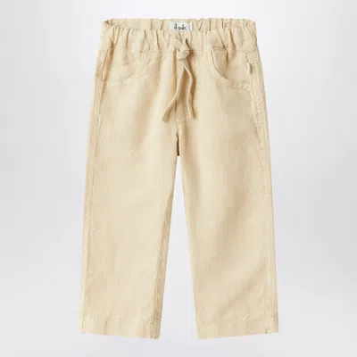 Il Gufo Men's Linen Trousers With Relaxed Fit In Neutral