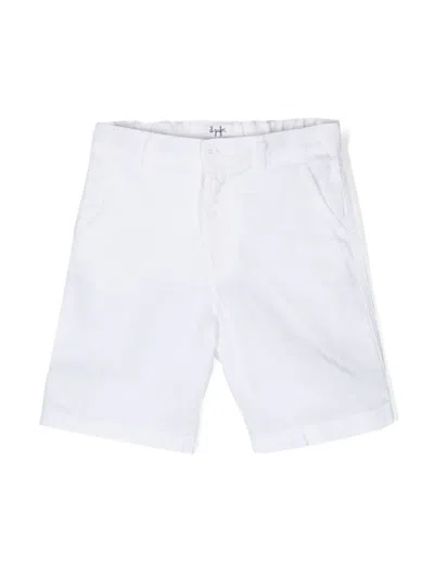 Il Gufo Kids' Mid-rise Linen Shorts In White