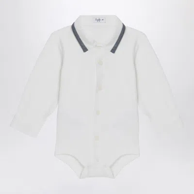 Il Gufo Milk-white Cotton Shirt Bodysuit