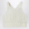 Il Gufo Milk White Crochet Top In White