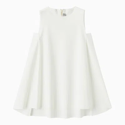 Il Gufo Milk-white Dress With Bow