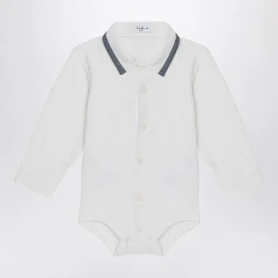 Il Gufo Milk-white Cotton Shirt Bodysuit