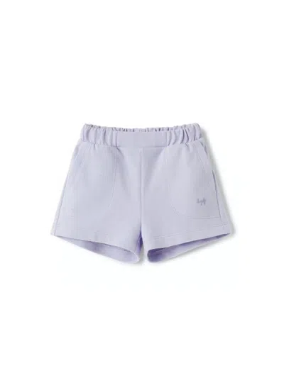 Il Gufo Mini Chic Baby Shorts For Summer In Lilac