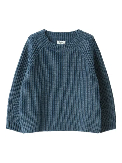 Il Gufo Mini Cozy Knit Pullover For Girls In Blue