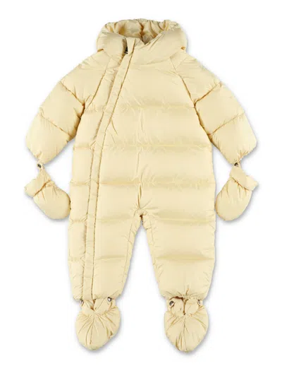 Il Gufo Mini Down-filled Microfiber Snowsuit For Girls In Neutral