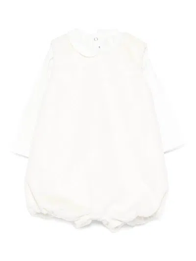 Il Gufo Mini Kids' T-shirt With Back Snap Button Closure In White