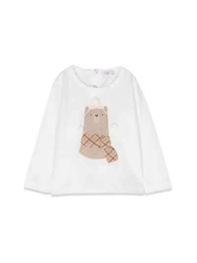 Il Gufo Mini Print T-shirt For Girls In White