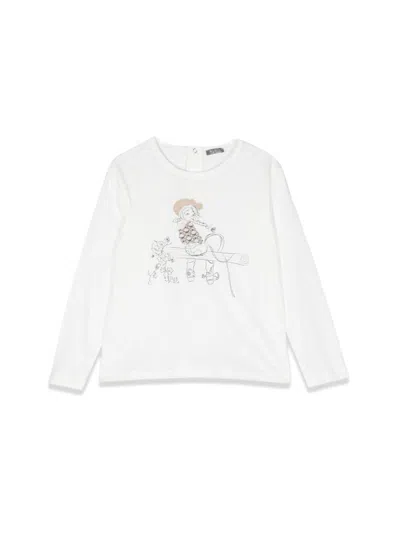 Il Gufo Mini Print T-shirt In White
