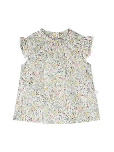 Il Gufo Mini Short-sleeved Blouse In Multicolour