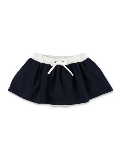 Il Gufo Kids' Mini Skirt Fleece In Blue