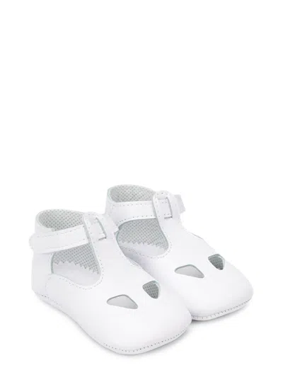 Il Gufo Mini Unisex Genuine Leather Sneakers In White