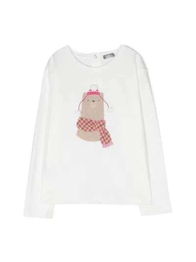 Il Gufo ml Print T-shirt In White