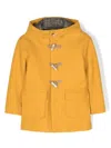 Il Gufo Montgomery Hooded Duffle Coat In Yellow