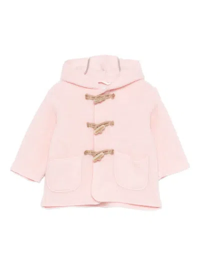 Il Gufo Babies' Montgomery Teddy Fleece Coat In Pink