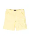 Il Gufo Elasticated-waist Stretch-cotton Shorts In Yellow