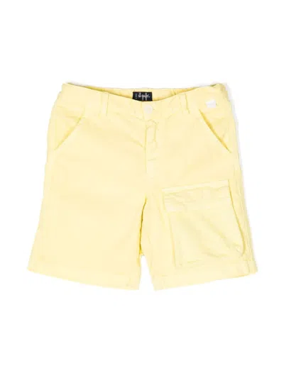 Il Gufo Kids' Elasticated-waist Stretch-cotton Shorts In Yellow