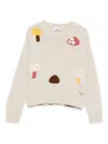 Il Gufo Mushroom-embroidered Sweater In Neutral