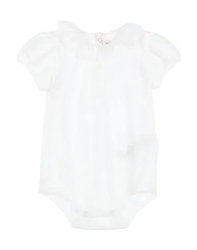 Il Gufo Newborn Girl Baby Bodysuit White Size 3 Cotton