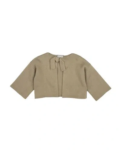 Il Gufo Babies'  Newborn Girl Wrap Cardigans Sage Green Size 3 Cotton