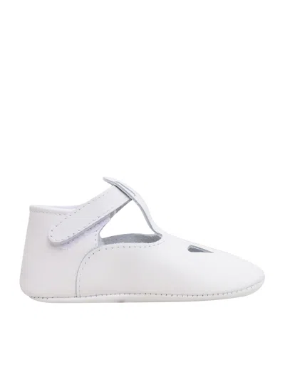 Il Gufo Kids' Newborn Shoes In White