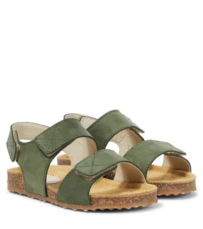 Il Gufo Kids' Nubuck Sandals In Green