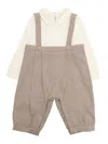 Il Gufo Two-tone Romper (1-18 Months) In Brown