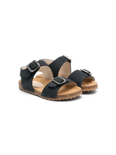 Il Gufo Kids' Open-toe Leather Sandals In Blue