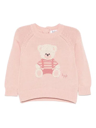 Il Gufo Babies' Organic-cotton Sweater In Pink