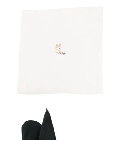 Il Gufo Owl-embroidered Sleep Bag In White